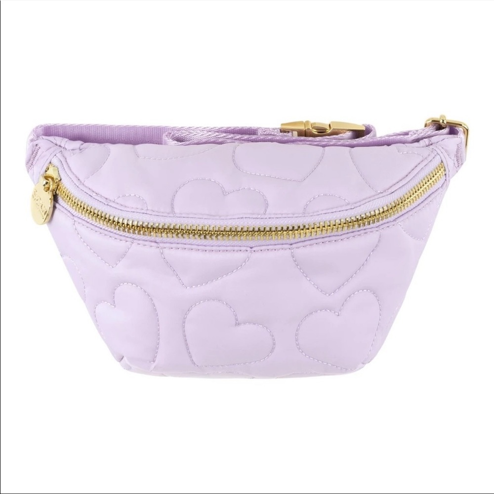 Stoney Clover Lane Purple Puffy Heart Fanny Pack